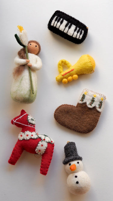 Christmas Ornament Brown Stocking