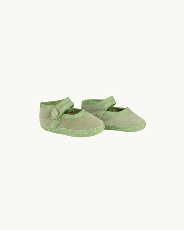 Baby Velvet Shoes Sage