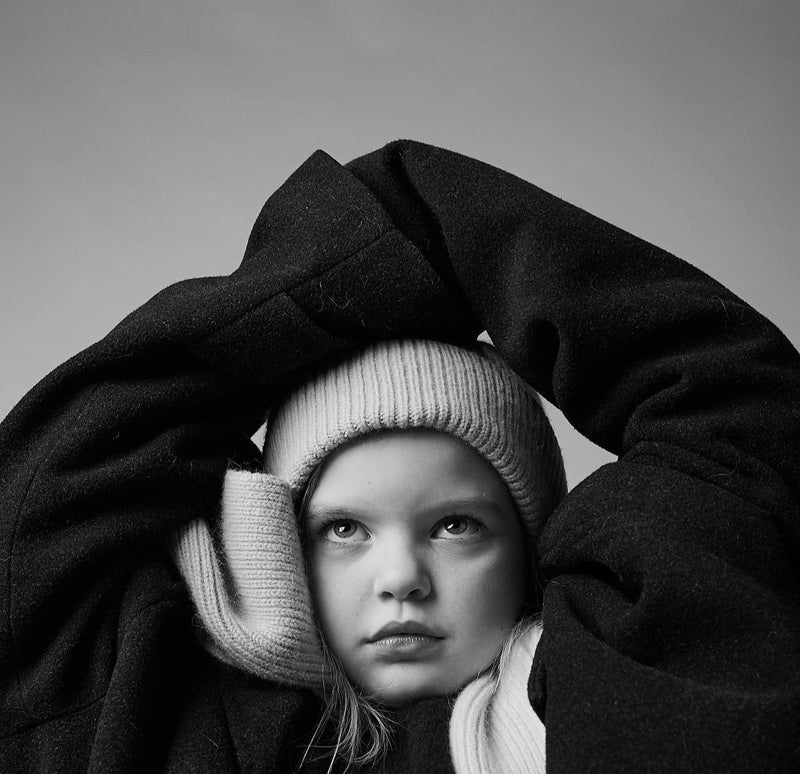 Lambswool Kids Beanie, Basil