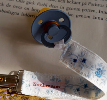 Handmade Pacifier Clip, Light Blue