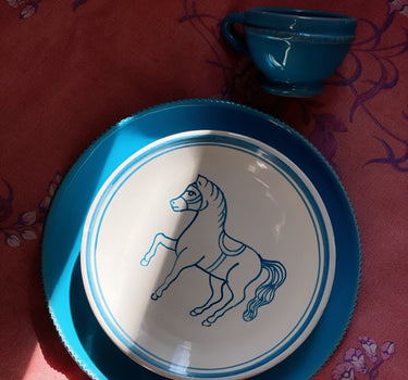 Hand Painted Porcelain Dinnerware, Blue