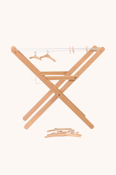 Drying Rack with Hangers & Wooden Pegs