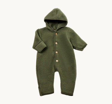Merino Wool Fleece Suit, Olive Green