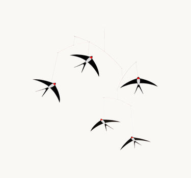 Five Flying Swallows Mobile