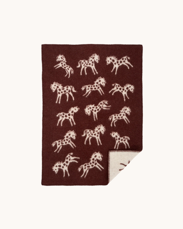 Organic Wool Blanket 65x90 Brown