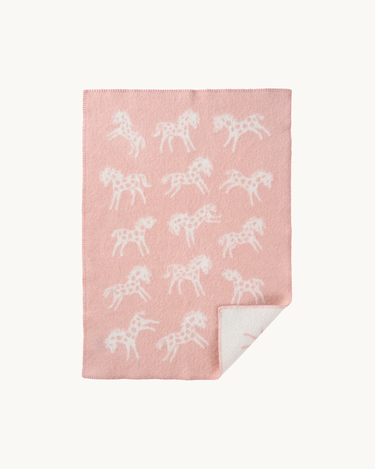 Organic Wool Blanket 65x90 Dusty Rose