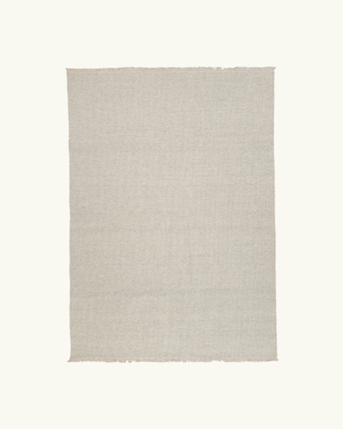 Wool Rug Light Silver Grey