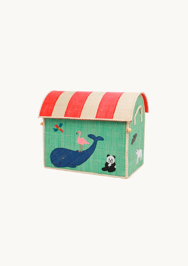 Medium Raffia Basket 'Zoo'