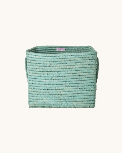 Raffia Storage Basket Mint