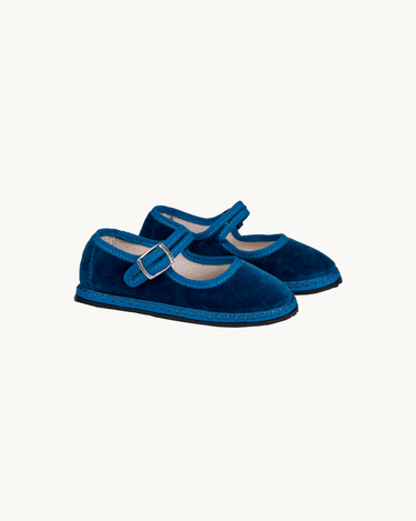 Velvet Shoes Blue