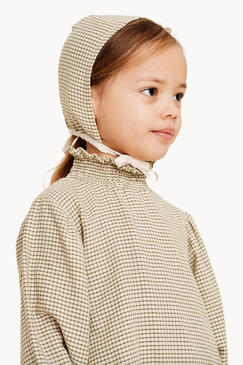 Smocked Check Romper