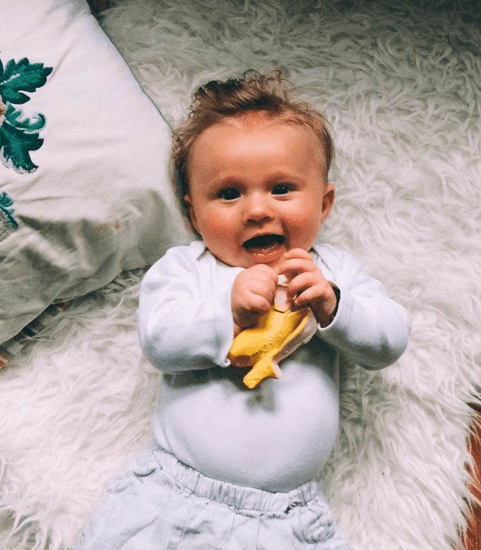 Chewable Baby Toy in Banana from Oil & Carol