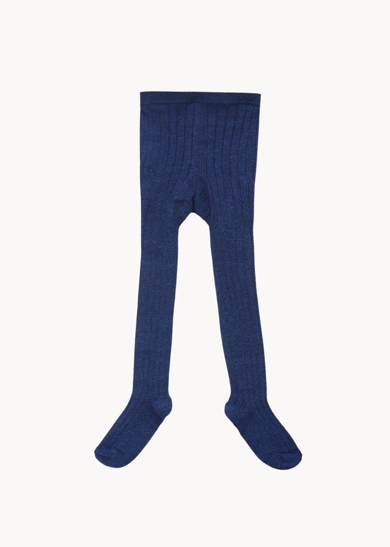 Child Rib Tights in Blue Melange from Caramel