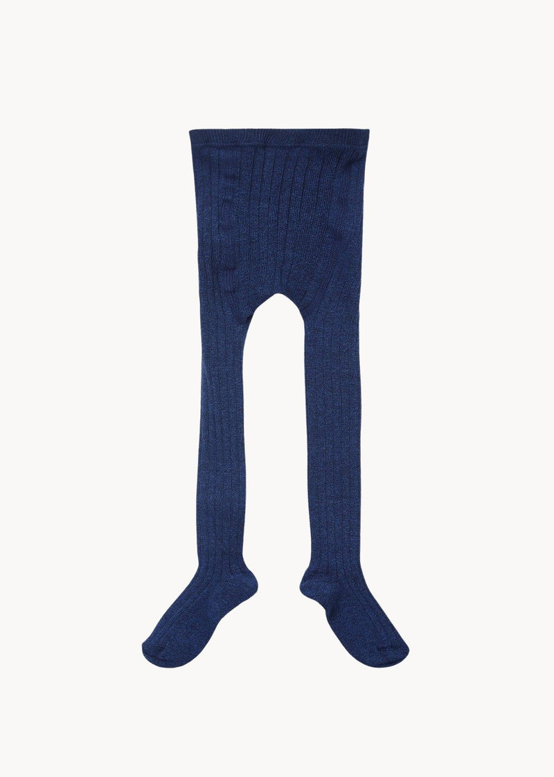 Child Rib Tights in Blue Melange from Caramel