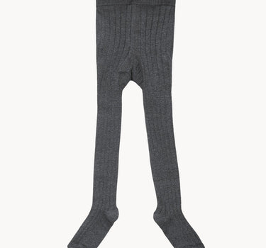 Child Rib Tights in Charcoal Melange from Caramel