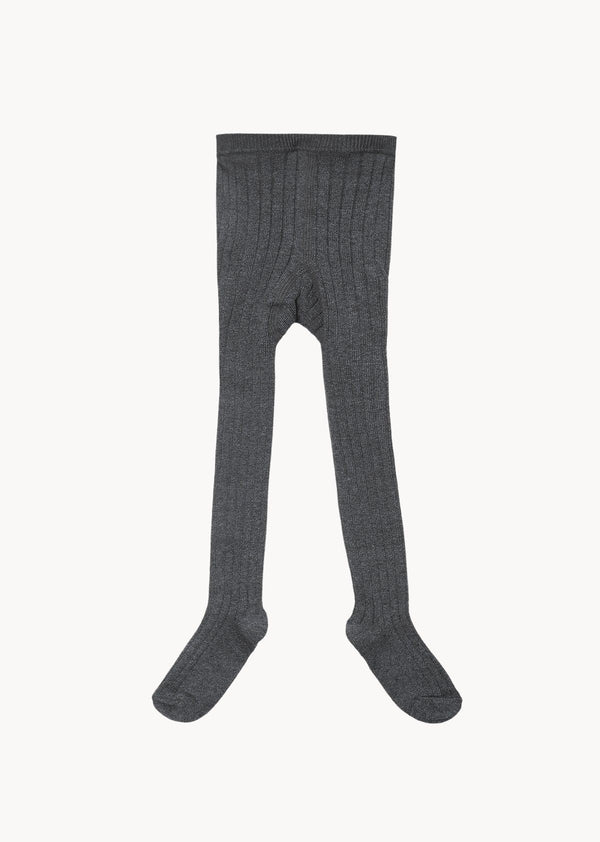 Child Rib Tights in Charcoal Melange from Caramel