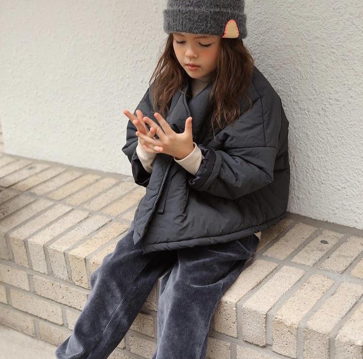 Cleve Padding Jacket in Charcoal from Bien a Bien