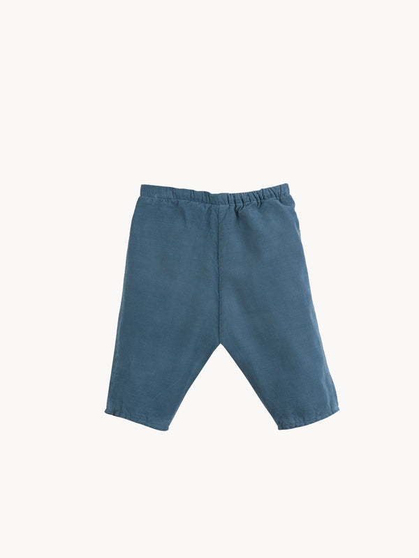Fine Corduroy Baby Pants in Blue from Bonton