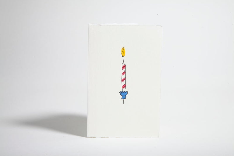 Hand-Painted Card Envelope in 1 Candle from Scribble & Daub