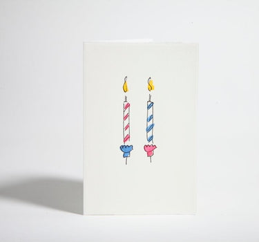 Hand-Painted Card Envelope in 2 Candle from Scribble & Daub