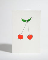 Hand-Painted Card Envelope in Cherries from Scribble & Daub