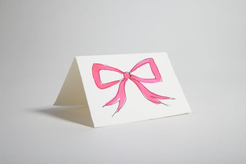 Hand-Painted Card Envelope in Pink Ribbon from Scribble & Daub