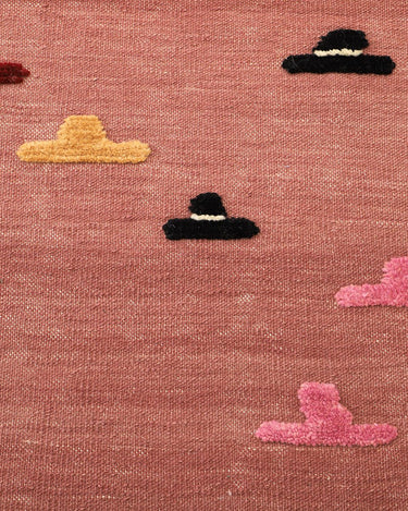 Handmade Hat Rug from Mini Knots 