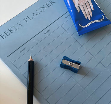 Weekly Planner, Dove Blue