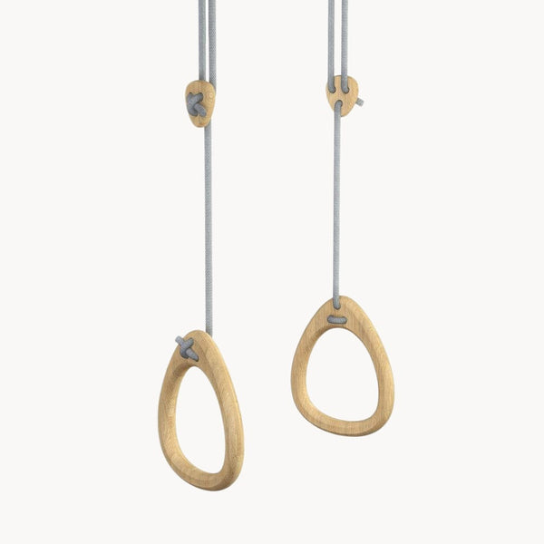 Oak Gymnastic Rings in Grey from Lilagunga