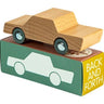 Wooden Toy Car in Natural from Vintage